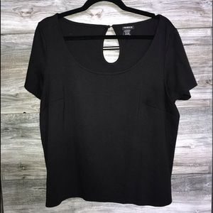 Torrid black crop top sz 1x